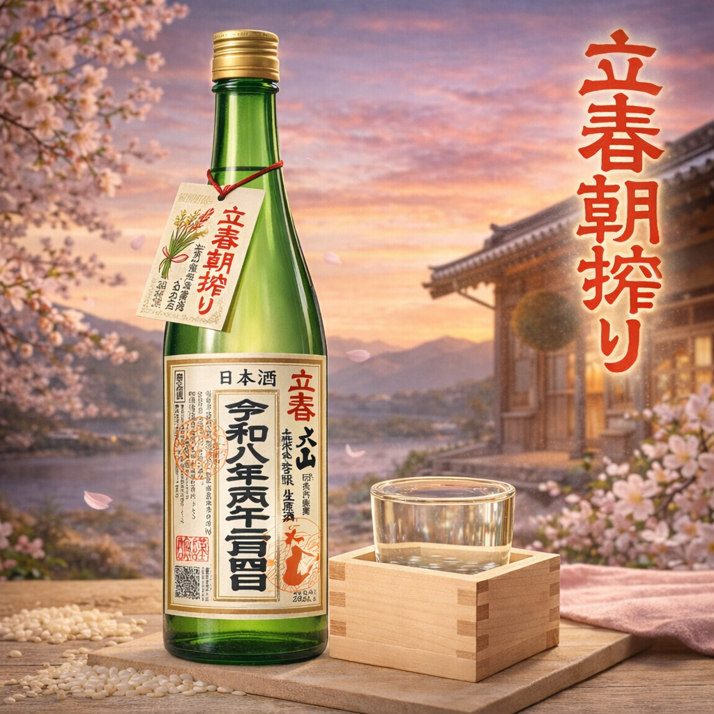 立春朝搾り|春を迎える、搾りたての縁起酒(生酒)|加藤嘉八郎酒造 大山 純米吟醸 生原酒